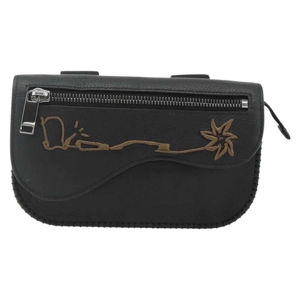 Dior Leather Saddle Arm Pouch Cactus Jack Black